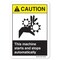 Signmission ANSI, This Machine Starts & Stops Automatically, 10in X 7in Rigid Plastic, 7" H, 10" W, Landscape OS-CS-P-710-L-19792 - alternate 1